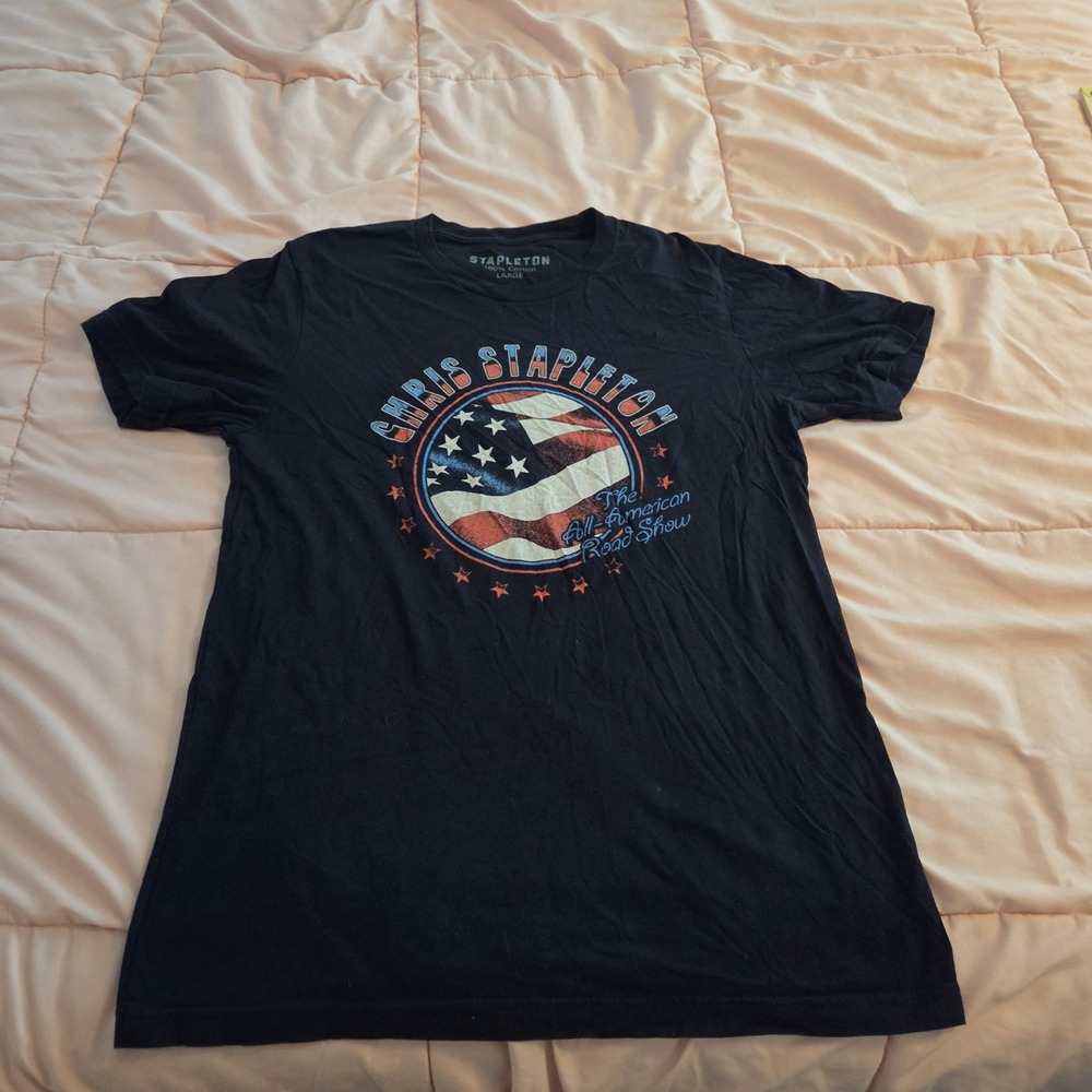 Chris Stapleton All-American Road Show 2018 Tour Graphic T-Shirt Black Large